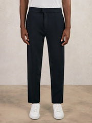Reiss | Tapered Knitted Trousers in Navy