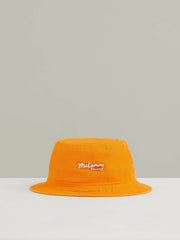 Reiss | Unisex Fit McLaren Racing Cotton Bucket Hat in Papaya Orange