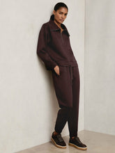 Reiss | Tapered Elasticated-Waist Joggers in Plum