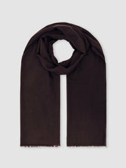 Reiss | Wool-Cashmere Lightweight Scarf in Burgundy