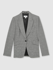 Reiss | Single-Breasted Check Suit Blazer in Grey