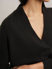 Reiss | Cashmere V-Neck Jumper in Chocolate Brown