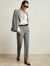 Reiss | Petite Check Slim-Fit Suit Trousers in Grey