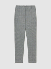 Reiss | Petite Check Slim-Fit Suit Trousers in Grey