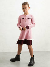 Reiss | 9-13 yrs Scallop-Trim Rib-Knit Dress in Pink