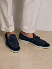 Reiss | Suede Tassel Loafers in Navy