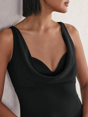 Reiss | Cowl-Neck Sleeveless Maxi Dress in Black