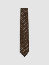 Reiss | Wool-Cotton Polka-Dot Tie in Chocolate Brown
