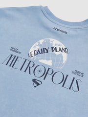 Reiss | 3-9 yrs Superman Metropolis Logo T-Shirt in Light Blue