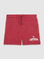 Reiss | 3-9 yrs Superman Cotton Logo Shorts in Red