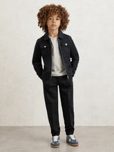 Reiss | 9-13 yrs Interlock Zip Through Overshirt in Navy Blue