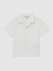 Reiss | 9-13 yrs SmileyWorld Wave Texture Shirt in White