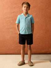 Reiss | 3-9 yrs SmileyWorld Embroidered Shirt in Sky Blue