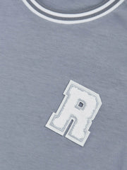 Reiss | 9-13 yrs Cotton Letter Patch T-Shirt in Airforce Blue