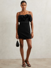 Reiss | Sculptural Strapless Mini Dress in Black