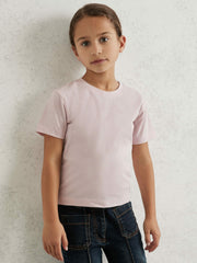 Reiss | 13-14 yrs Cotton Crew Neck T-Shirt in Pink