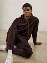 Reiss | Interlock Jersey Drawstring Hoodie in Cherry Red