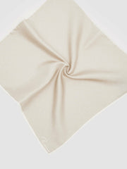 Reiss | Silk Polka Dot Pocket Square in Champagne