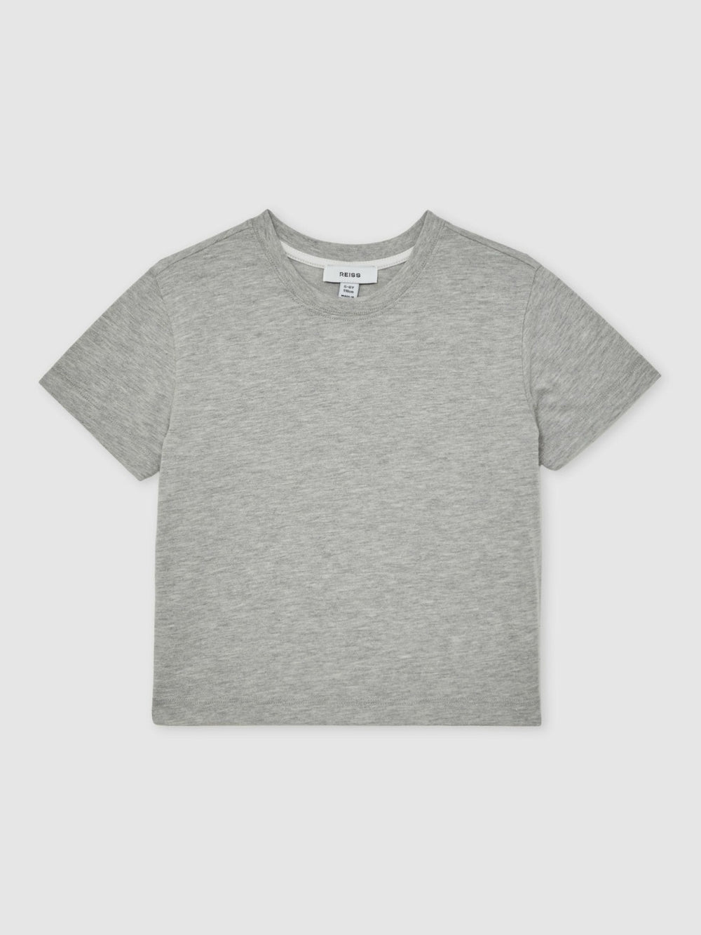 Reiss | 13-14 yrs Cotton-Blend Crew-Neck T-Shirt in Grey Marl
