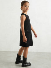 Reiss | 9-13 yrs Button-Detail Sleeveless Shift Dress in Black
