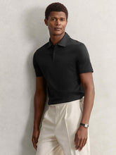 Reiss | Cotton Short-Sleeve Polo Shirt in Black