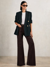 Reiss | Petite Patch-Pocket Flared Jeans in Burgundy