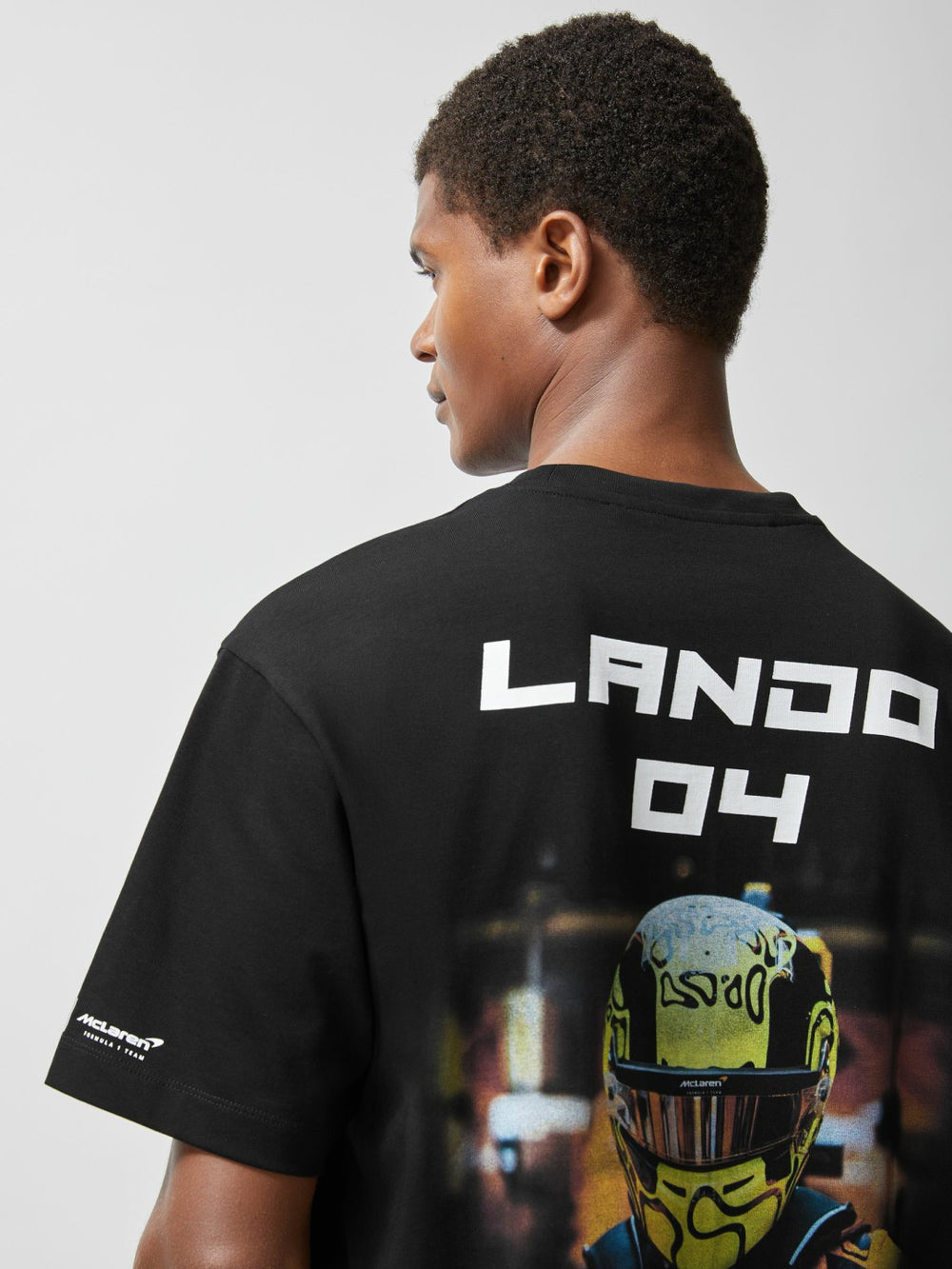 Reiss | McLaren F1 Team Lando-Print T-Shirt Unisex Fit in Black