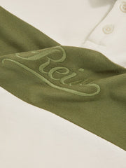 Reiss | 9-13 yrs Cotton Logo-Embroidery Rugby Polo Shirt in Forset Green/White