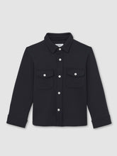 Reiss | 13-14 yrs Waffle-Textured Twin-Pocket Overshirt in Navy