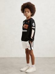 Reiss | 13-14 yrs McLaren F1 Team Cotton Logo T-Shirt Unisex Fit in Black