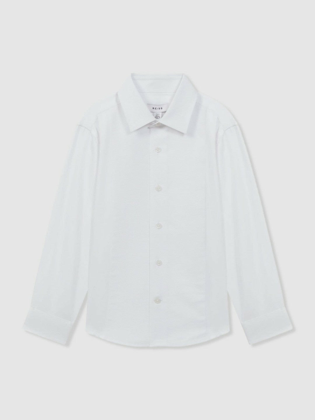 Reiss | 3-9 yrs Slim Fit Textured Bib Dinner Shirt in White