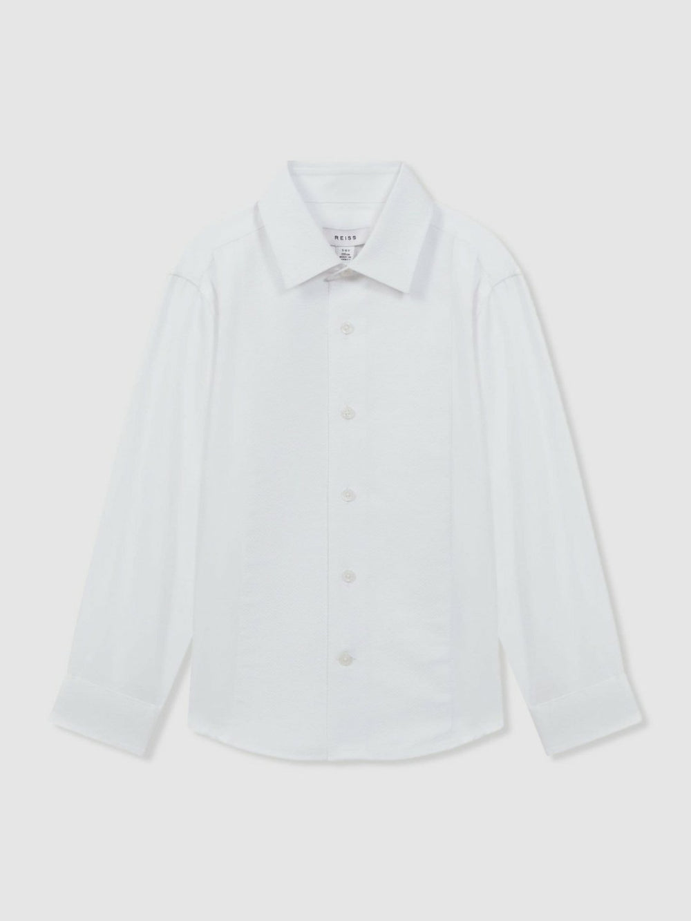 Reiss | 3-9 yrs Slim Fit Textured Bib Dinner Shirt in White