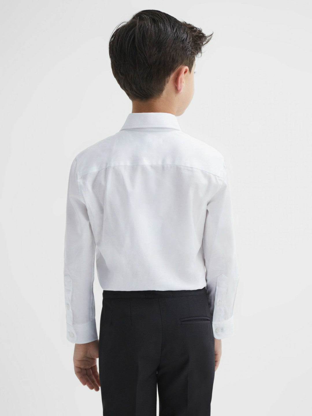 Reiss | 3-9 yrs Slim Fit Textured Bib Dinner Shirt in White