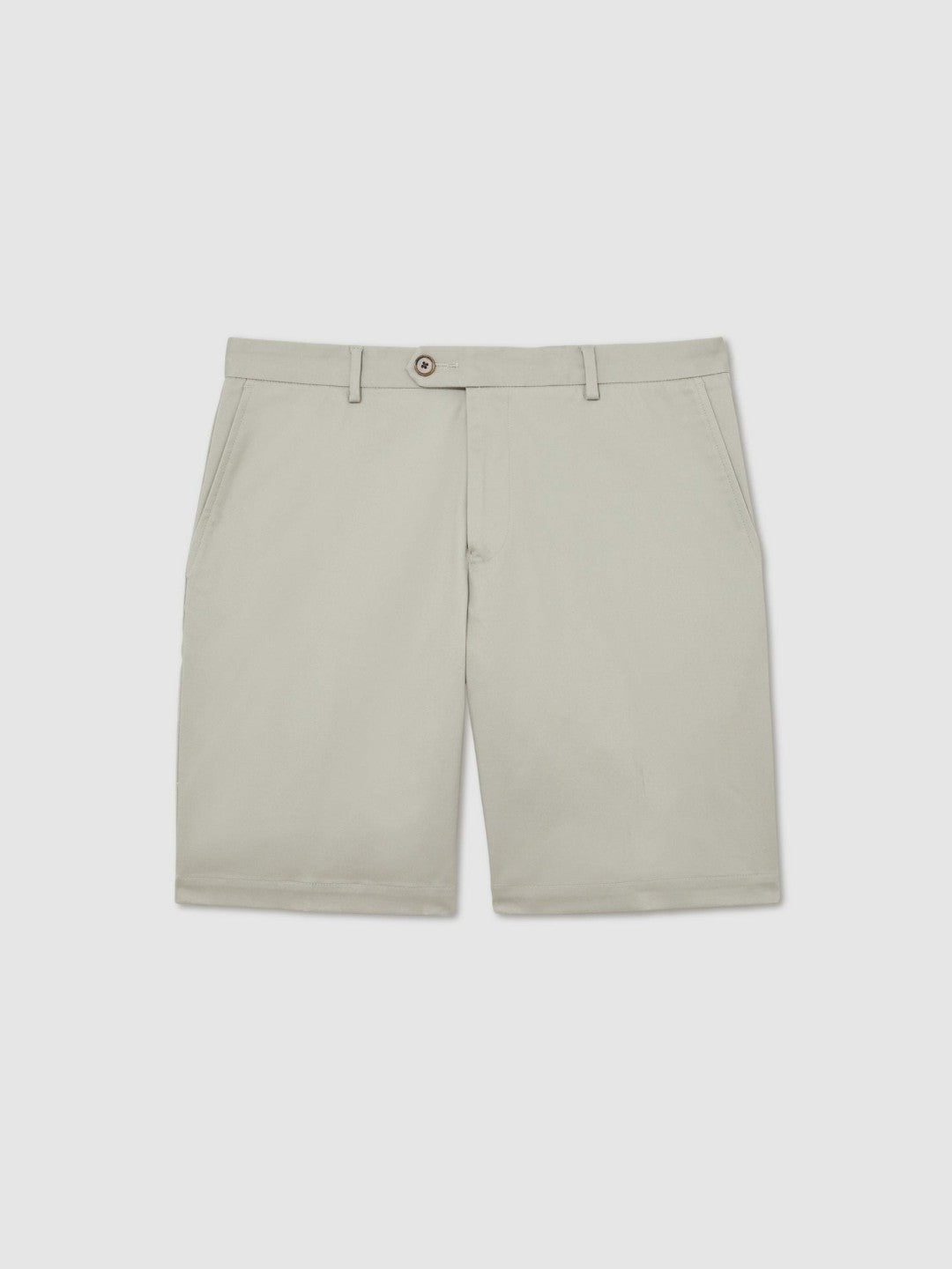 Reiss | Cotton Chino Shorts With Stretch in Soft Sage
