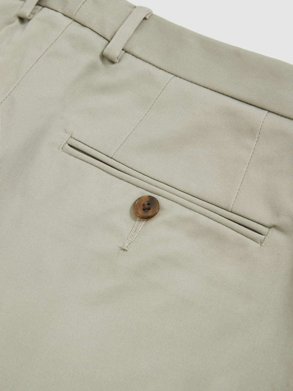 Reiss | Cotton Chino Shorts With Stretch in Soft Sage