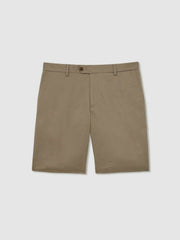 Reiss | Oe Hampton Cotton Chino Shorts with Stretch in Taupe