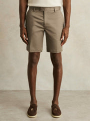 Reiss | Oe Hampton Cotton Chino Shorts with Stretch in Taupe