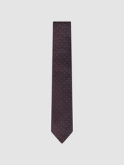 Reiss | Polka Dot Silk Tie in Burgundy