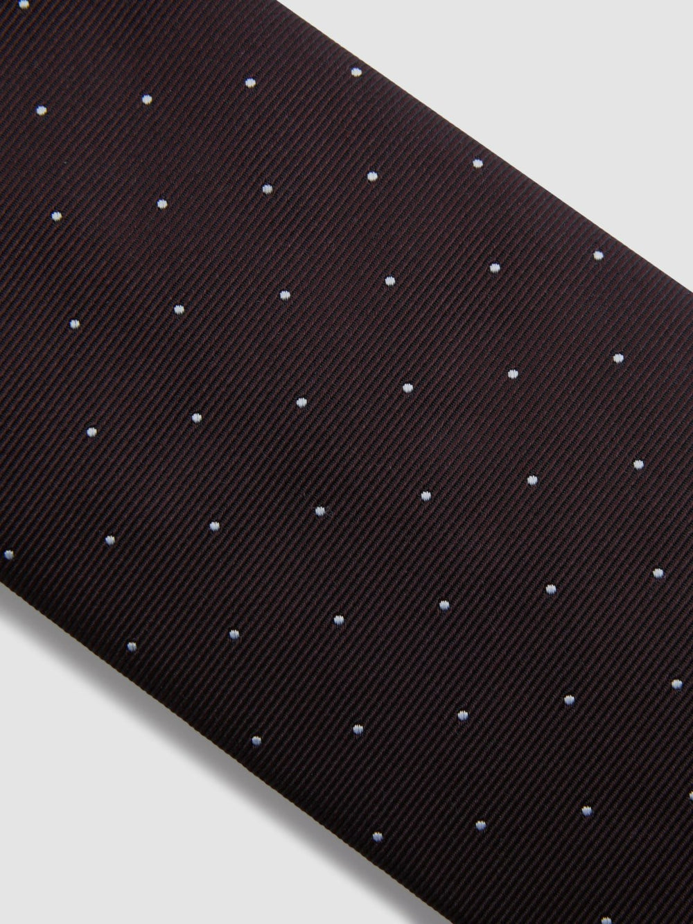 Reiss | Polka Dot Silk Tie in Burgundy