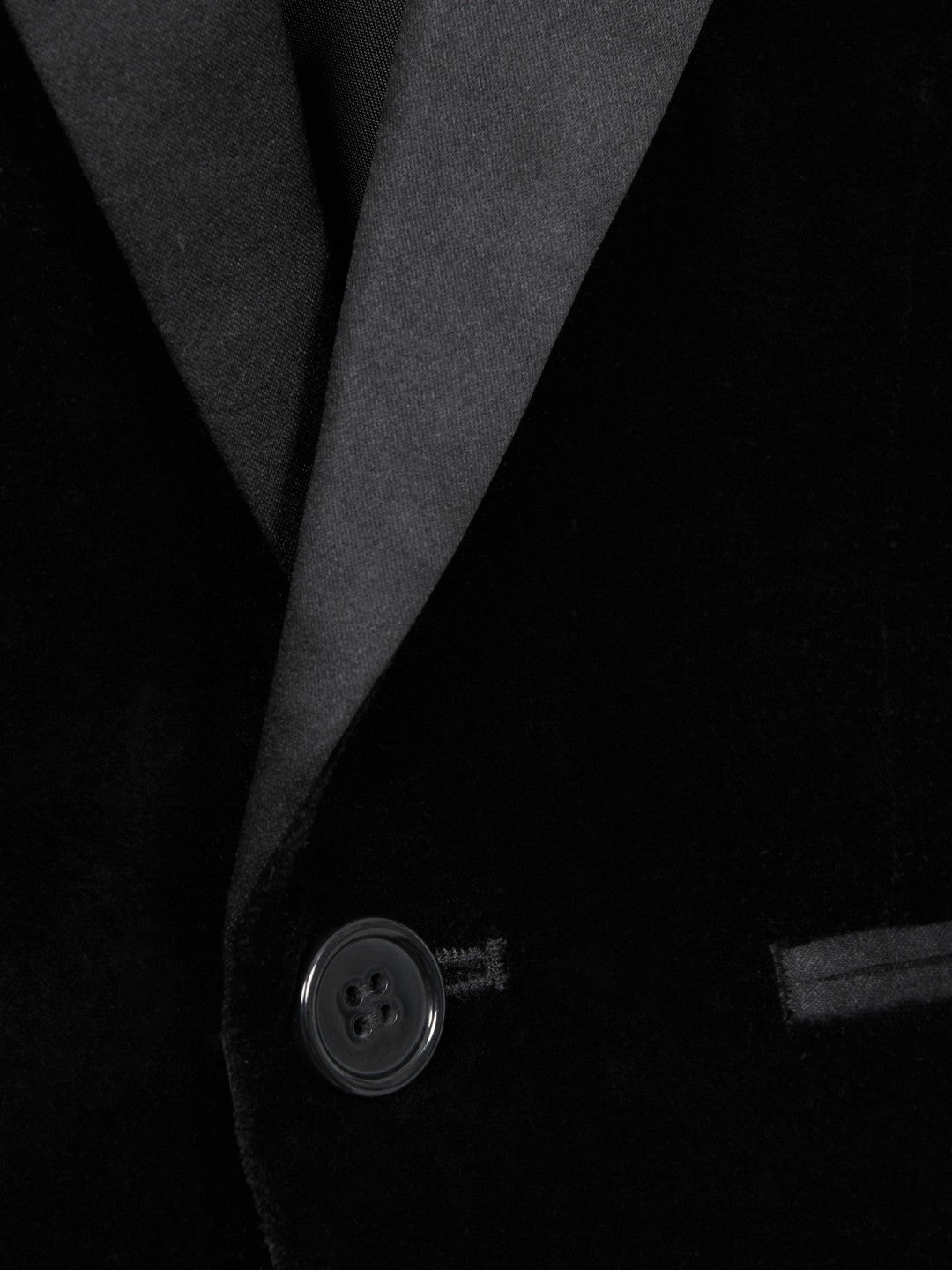 Reiss | 9-14 yrs Single Breasted Velvet Blazer in Black