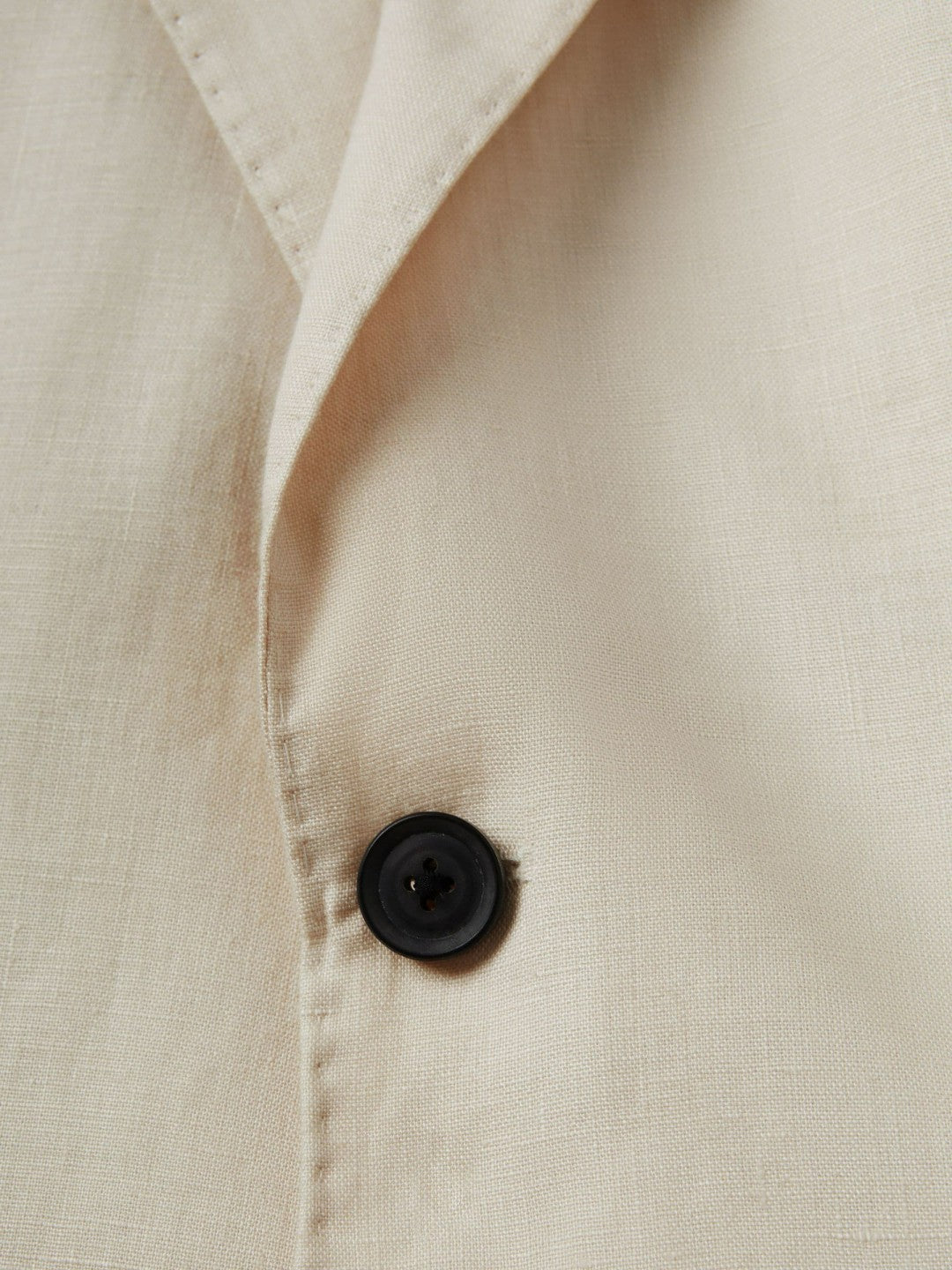 Reiss | Slim-Fit Single Breasted Linen Blazer in Stone