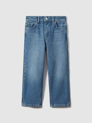 Reiss | 3-9 yrs Loose Fit Adjuster Jeans in Mid Blue