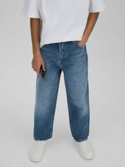 Reiss | 3-9 yrs Loose Fit Adjuster Jeans in Mid Blue