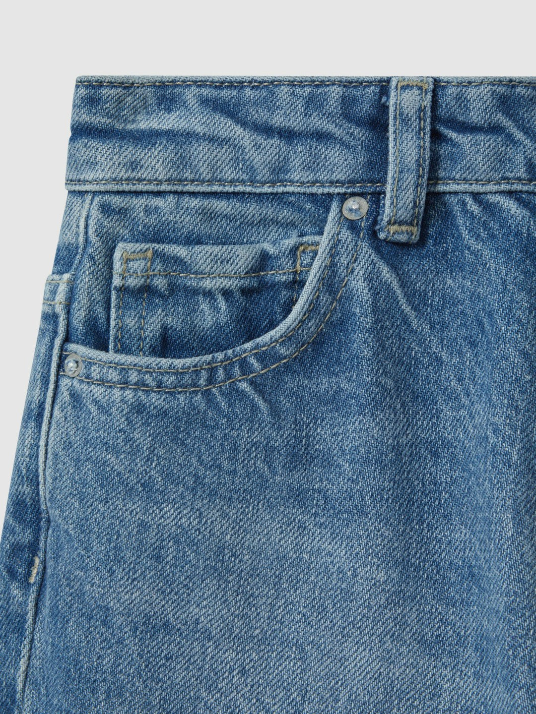 Reiss | 3-9 yrs Loose Fit Adjuster Jeans in Mid Blue