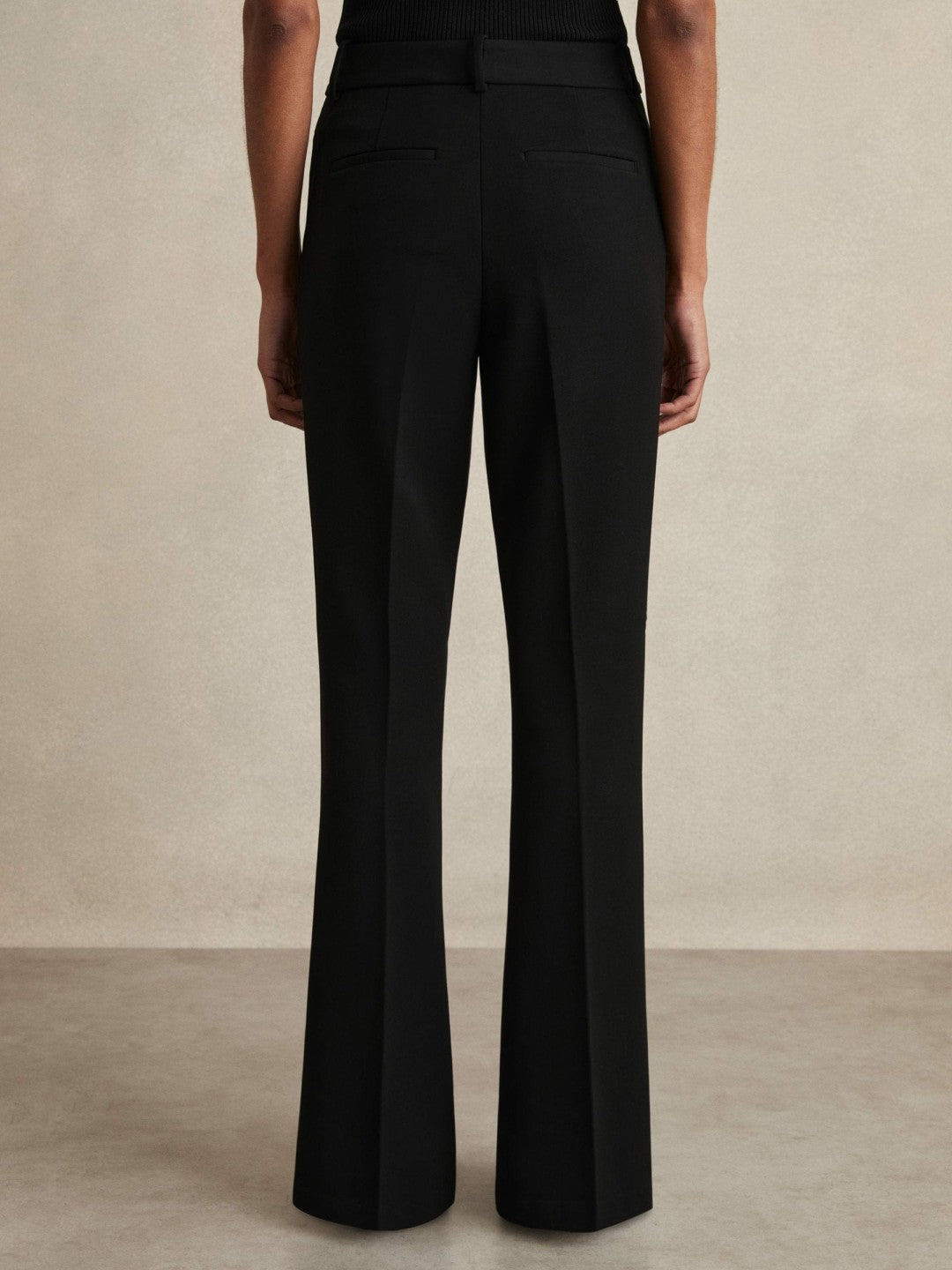 Reiss | Petite Flared Suit Trousers in Black