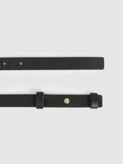 Reiss | Leather Square Hinge Belt in Black