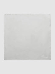 Reiss | Plain Silk Pocket Square in Silver