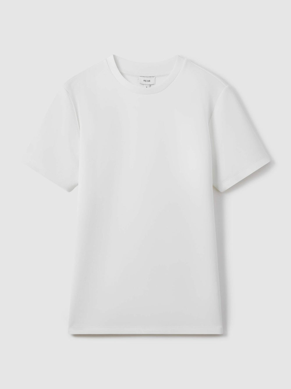 Reiss | Interlock Jersey Crew Neck T-Shirt in White