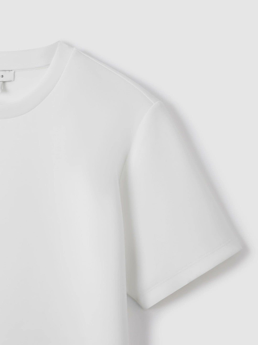 Reiss | Interlock Jersey Crew Neck T-Shirt in White