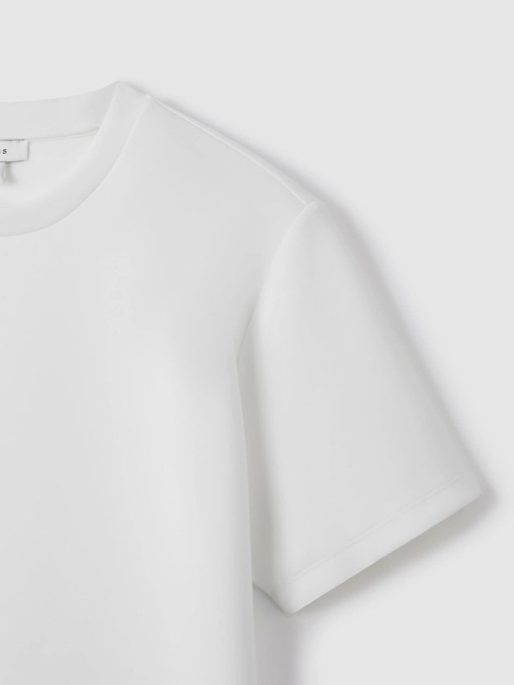 Reiss | Interlock Jersey Crew Neck T-Shirt in White